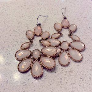 Target pink floral drop earrings